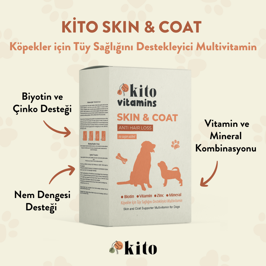 Kito Skin & Coat Köpekler için Tüy Sağlığını Destekleyici Multivitamin