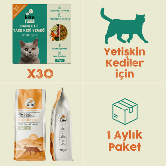 Dana Etli Kito Fresh ve Yetişkin Kedi Maması