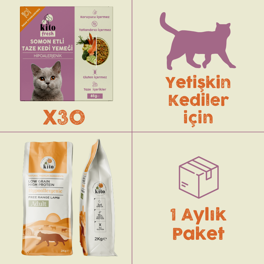 Somonlu Kito Fresh ve Yetişkin Kedi Maması