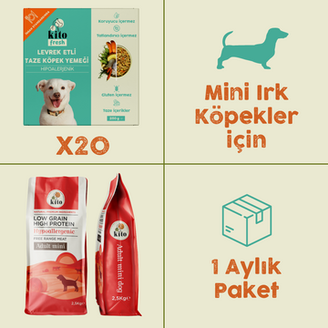 20 Adet Kito Fresh Levrek Etli Köpek Yemeği %100 Taze İçerikli Mama + 2,5 kg  Yetişkin Mini Irk Köpek Maması