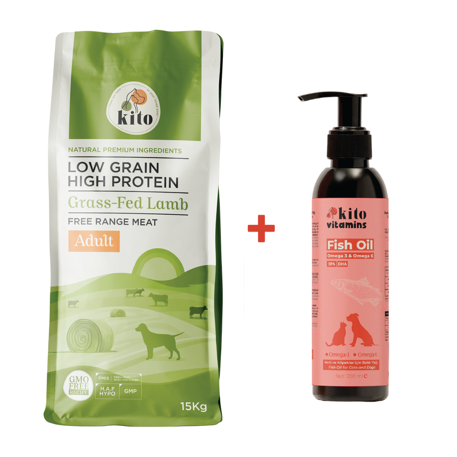 15 kg yetişkin köpek maması + Fish oil