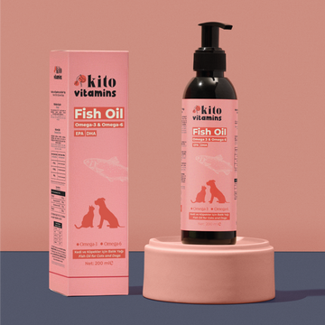Kito Balık Yağı 200 ml ( Kedi ve Köpekler için Omega 3 & 6 İçerikli  Deri, Tüy, Eklem ve Kalp Sağlığı Destekleyici Balık Yağı)