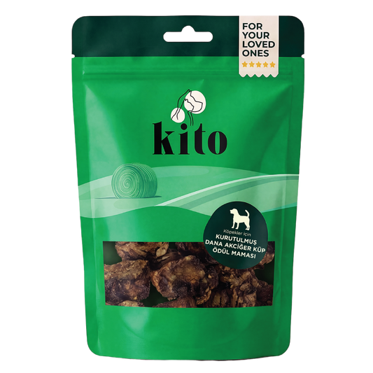 Kito Dana Akciğer Küp Atıştırmalık Köpek Ödül Maması %100 Doğal, Glutensiz, Organik 100 gr