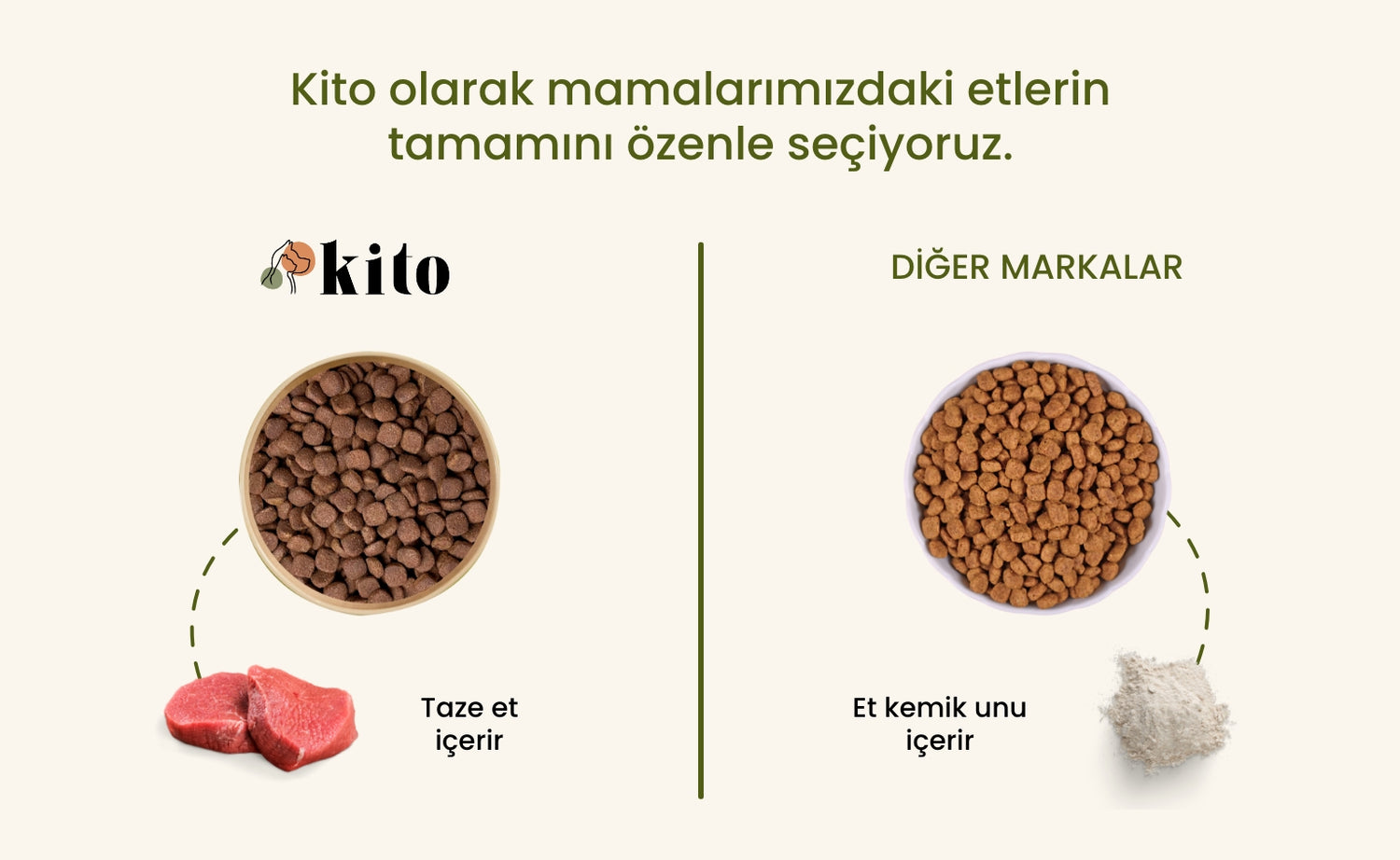Kito - Diğer Mamalar Karşılaştırılması