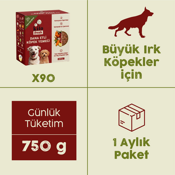 Kito Fresh with Beef x90 (Monthly Kito Fresh Pack for Adult Dogs)