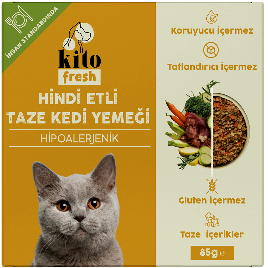 Kito Fresh Hindi Etli Kedi Yemeği 85 gr