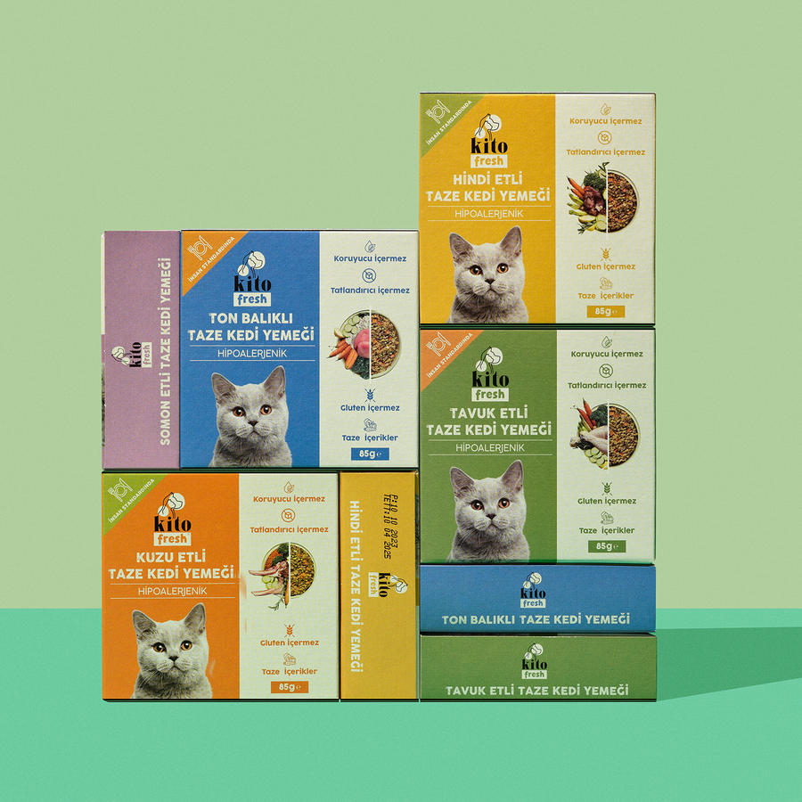 3 Günde 1 Sevindir Paketi Kito Fresh Kuzu Etli Kedi Yemeği 85 gr (10 Adet)