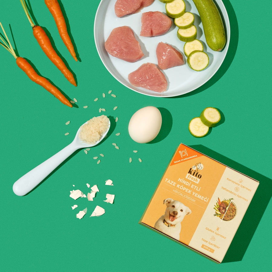 3 Günde 1 Sevindir Paketi Kito Fresh Hindi Etli Köpek Yemeği 250 gr (10 Adet)