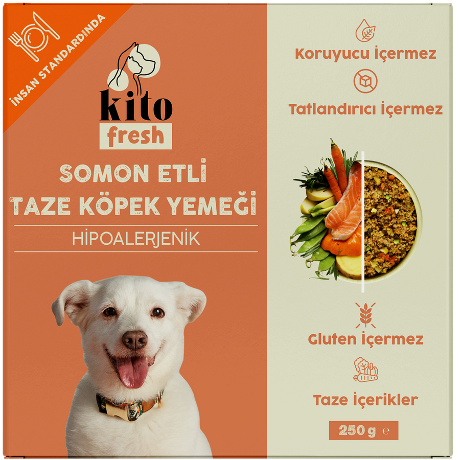 Kito Fresh Somon Etli Köpek Yemeği 250 gr