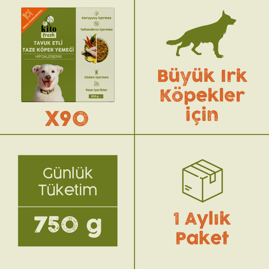 Kito Fresh with Chicken x90 (Monthly Kito Fresh Pack for Adult Dogs)
