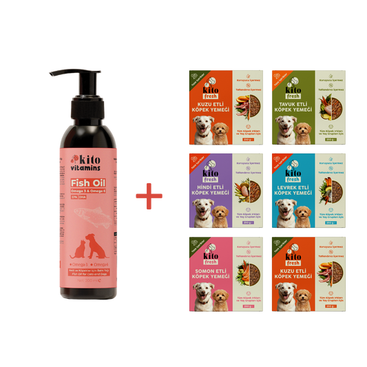 Köpekler için Kito Fresh Tanışma Paketi + Kito Balık Yağı 200 ml