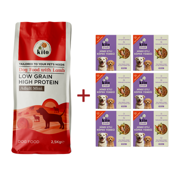 Adult Mini Dog Food 2.5 KG + Kito  Fresh Dog Food with Turkey X 6