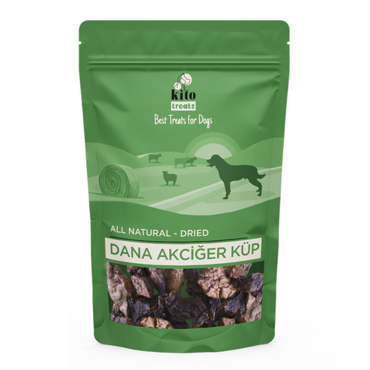 Kito Dana Akciğer Küp Atıştırmalık Köpek Ödül Maması %100 Doğal, Glutensiz, Organik 100 gr