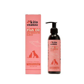 Kito Balık Yağı 200 ml ( Kedi ve Köpekler için Omega 3 & 6 İçerikli  Deri, Tüy, Eklem ve Kalp Sağlığı Destekleyici Balık Yağı)