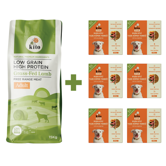 Yetişkin Köpek Maması ve Kuzu Etli Köpek Yemeği