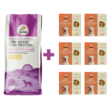 Yavru Köpek Maması ve Somon Etli Köpek Yemeği