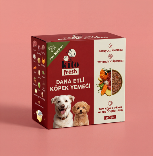Kito Fresh Dana Etli Köpek Yemeği %100 Taze İçerikli Mama 250 gr