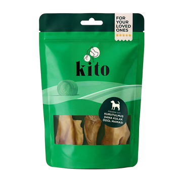 Kito Kurutulmuş Dana Kulak Çiğnemelik Köpek Ödül Maması %100 Doğal, Glutensiz, Organik 100 gr