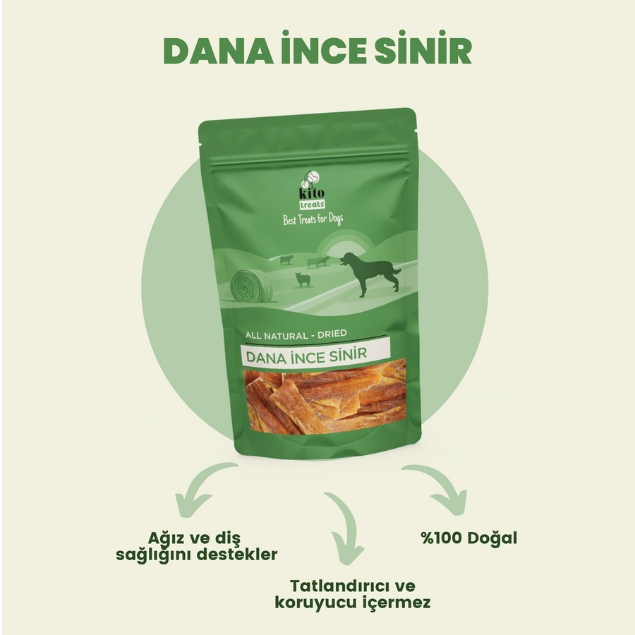 Kito Dana İnce Sinir Çiğnemelik Köpek Ödül Maması %100 Doğal, Glutensiz, Organik 100 gr