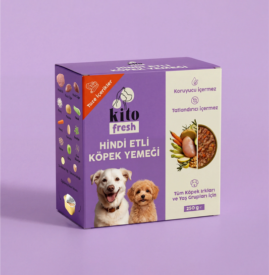 Kito Fresh Hindi Etli Köpek Yemeği %100 Taze İçerikli Mama 250 gr