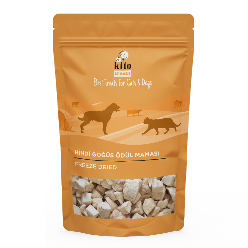 Kito Freeze Dried Hindi Göğüs Ödül Maması Köpekler için (30 gr)