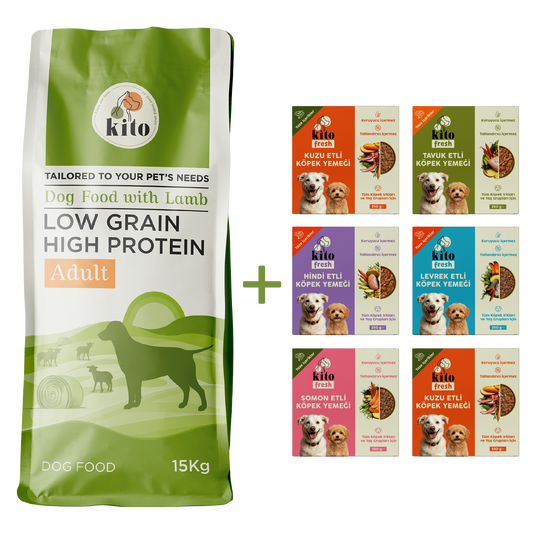 Adult Dog Food 15 kg + Kito Fresh Introduction Package