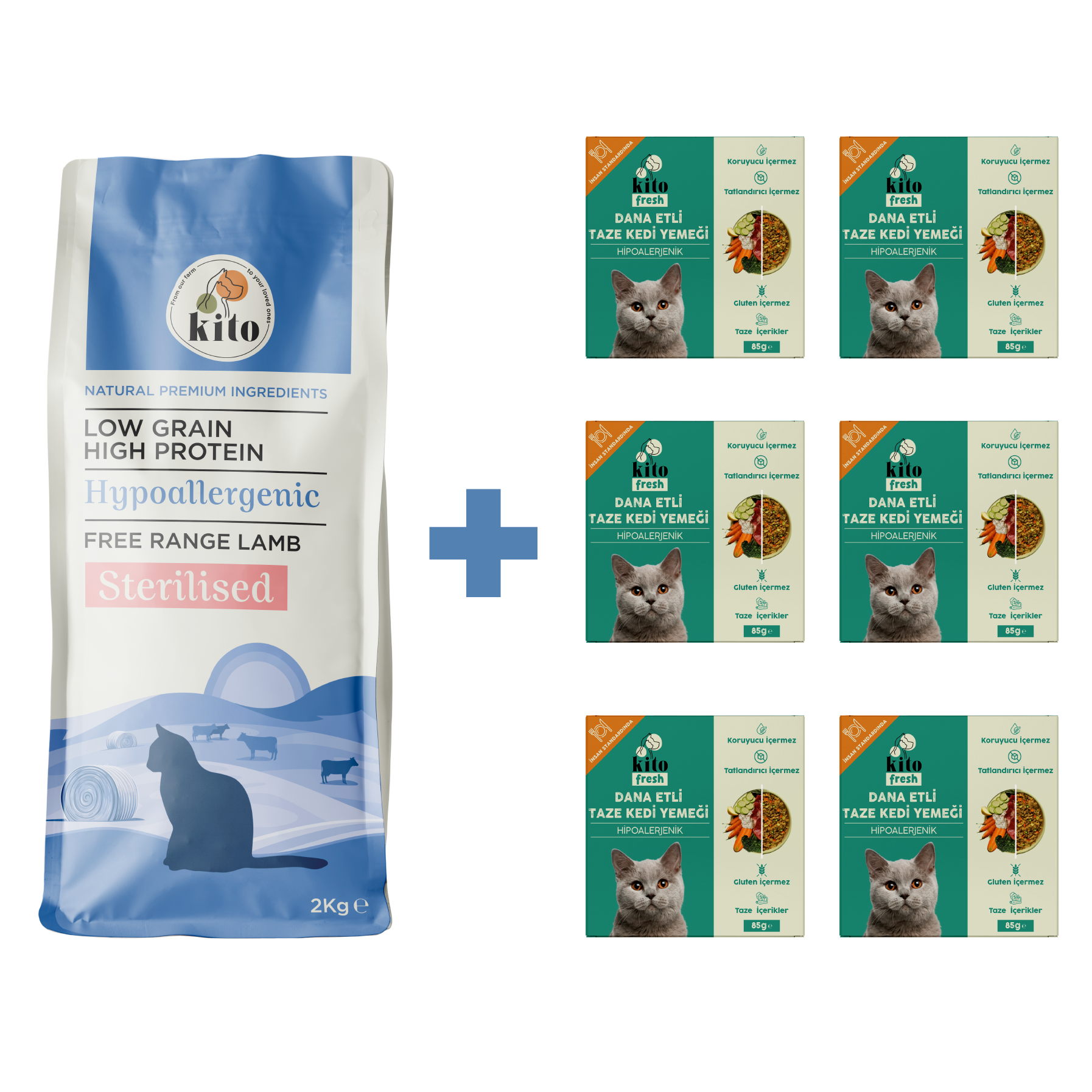 Kısır Kedi Maması ve Dana Etli Kedi Yemeği