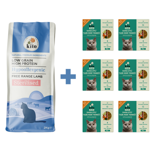 Kısır Kedi Maması ve Dana Etli Kedi Yemeği