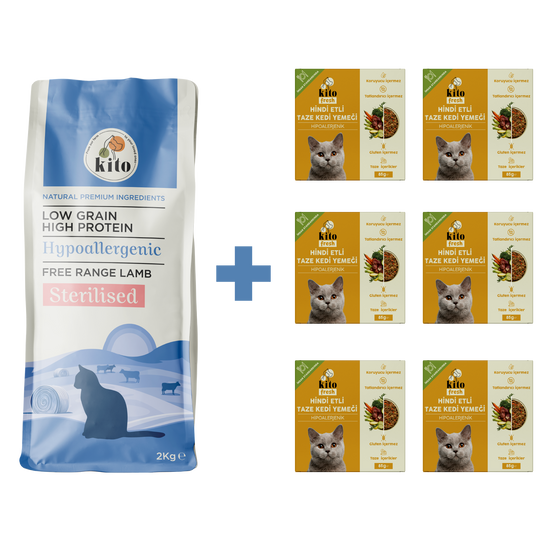 Kısır Kedi Maması ve Hindi Etli Kedi Yemeği