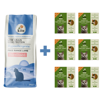 Kısır Kedi Maması ve Tavuk Etli Kedi Yemeği