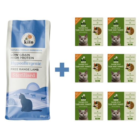 Kısır Kedi Maması ve Tavuk Etli Kedi Yemeği