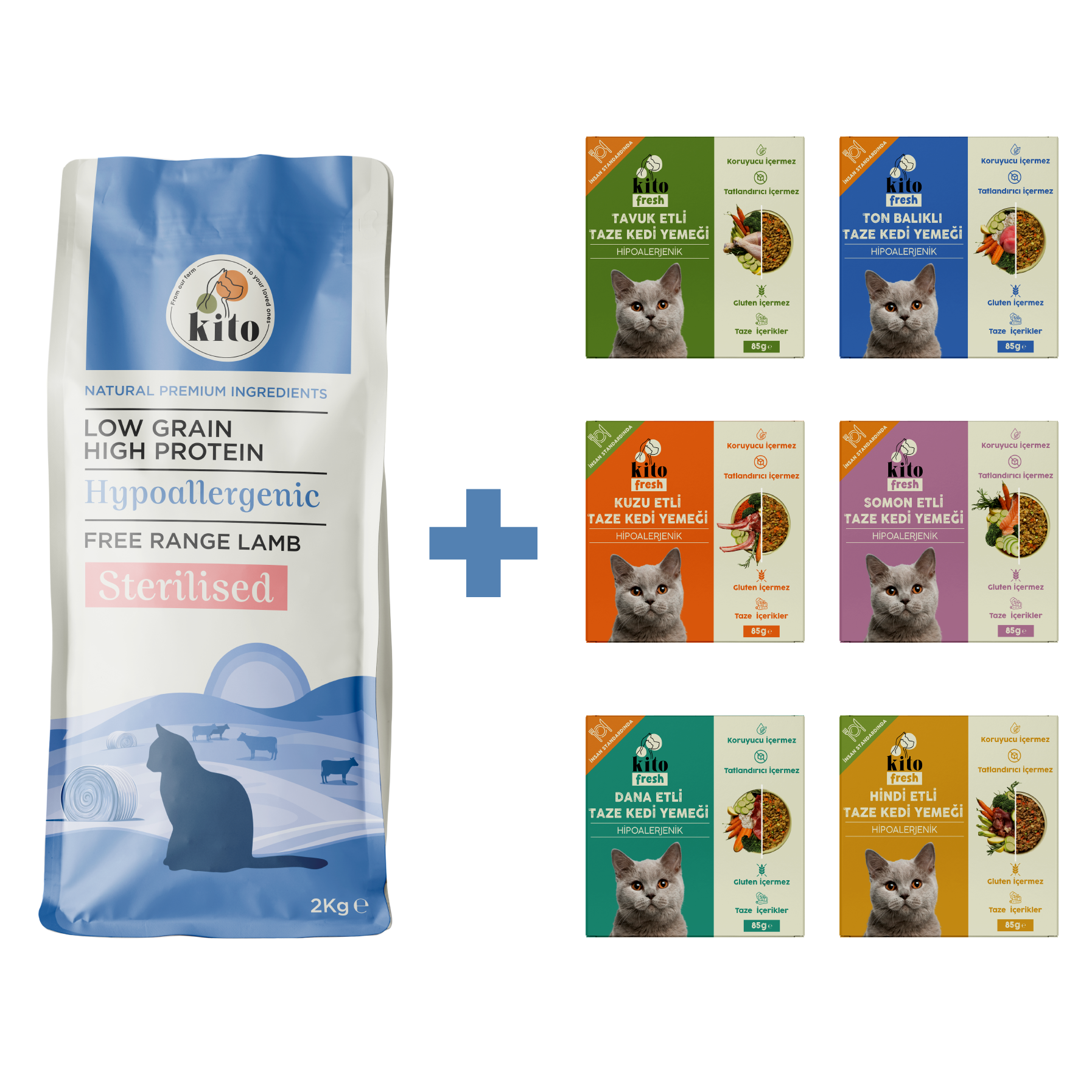 Kısır Kedi Maması ve Kedi Kito Fresh Tanışma Paketi