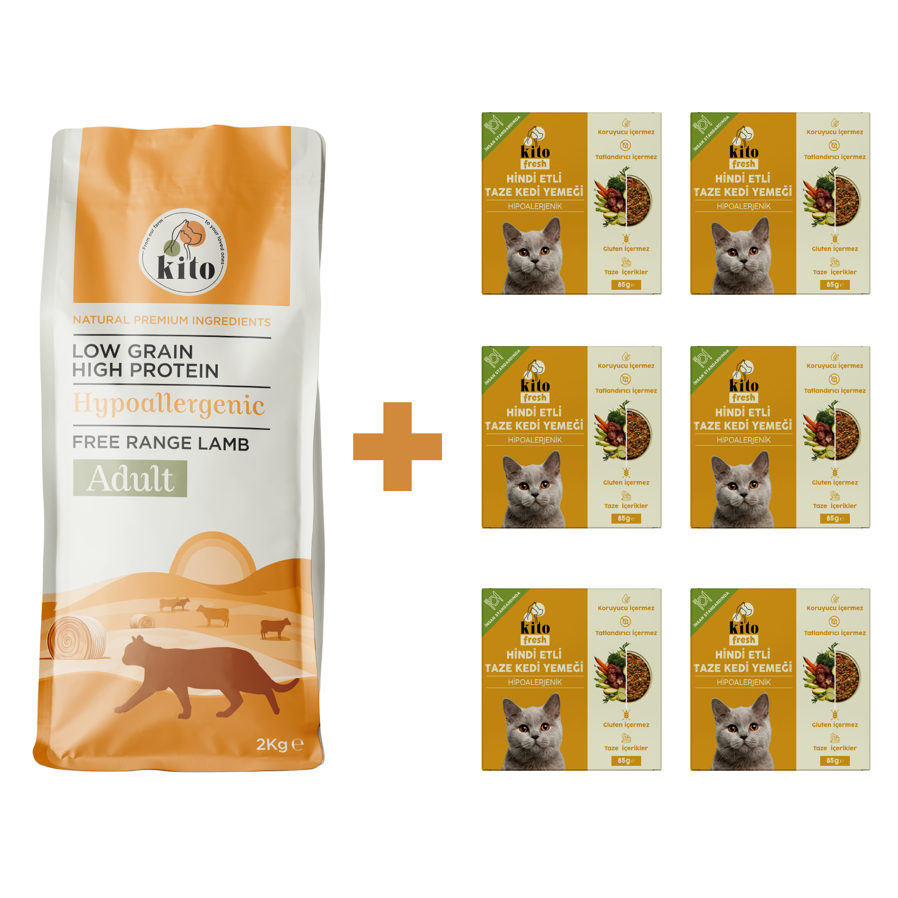 Yetişkin Kedi Maması ve Hindi Etli Kedi Yemeği