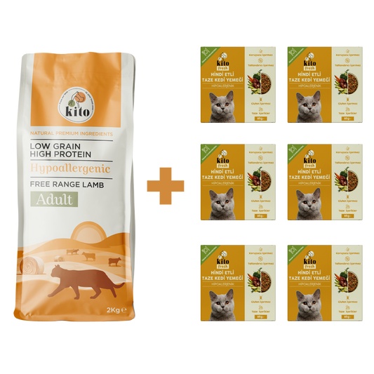 Yetişkin Kedi Maması ve Hindi Etli Kedi Yemeği