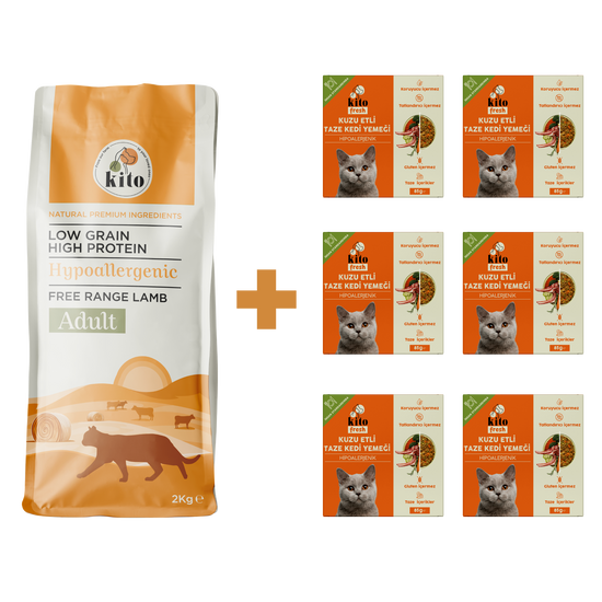 Yetişkin Kedi Maması ve Kuzu Etli Kedi Yemeği