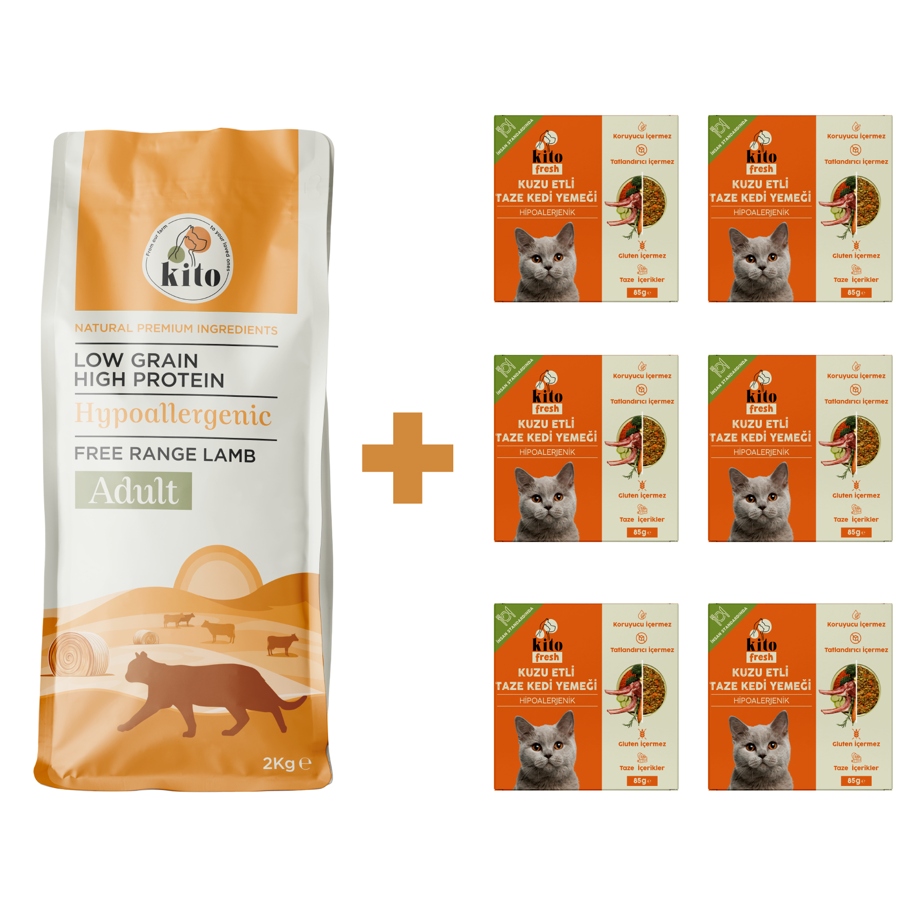 Yetişkin Kedi Maması ve Kuzu Etli Kedi Yemeği