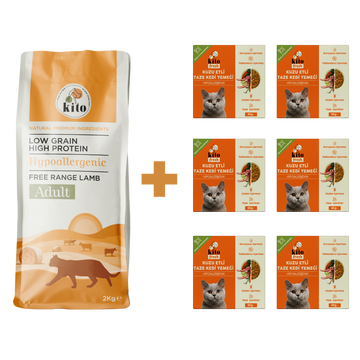 Yetişkin Kedi Maması ve Kuzu Etli Kedi Yemeği