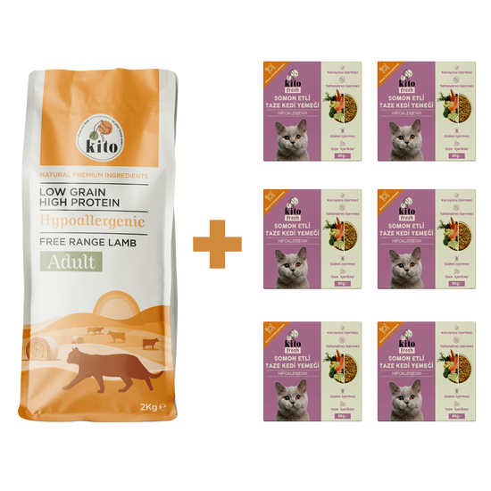 Yetişkin Kedi Maması ve Somon Etli Kedi Yemeği