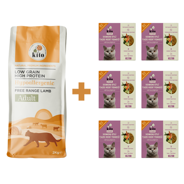 Yetişkin Kedi Maması ve Somon Etli Kedi Yemeği