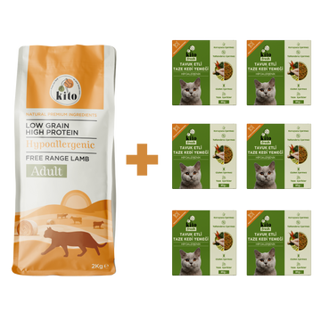 Yetişkin Kedi Maması ve Tavuk Etli Kedi Yemeği