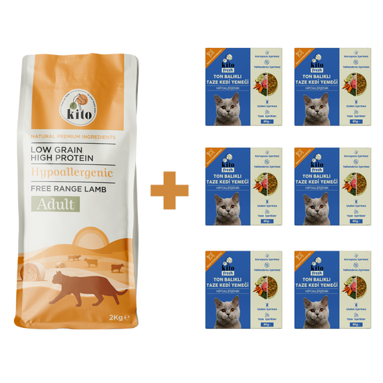 Yetişkin Kedi Maması ve Ton Balıklı Kedi Yemeği