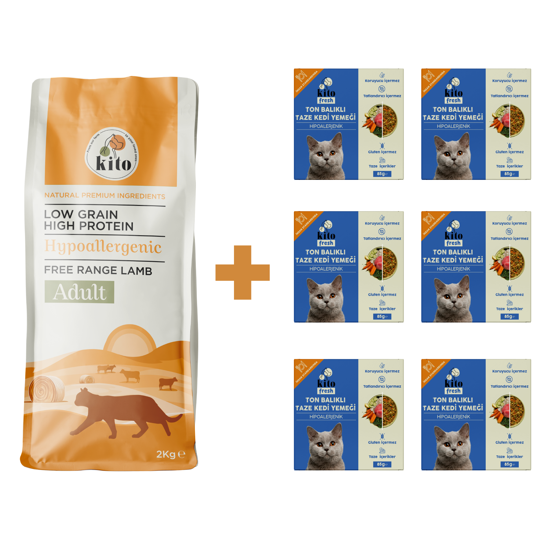 Yetişkin Kedi Maması ve Ton Balıklı Kedi Yemeği