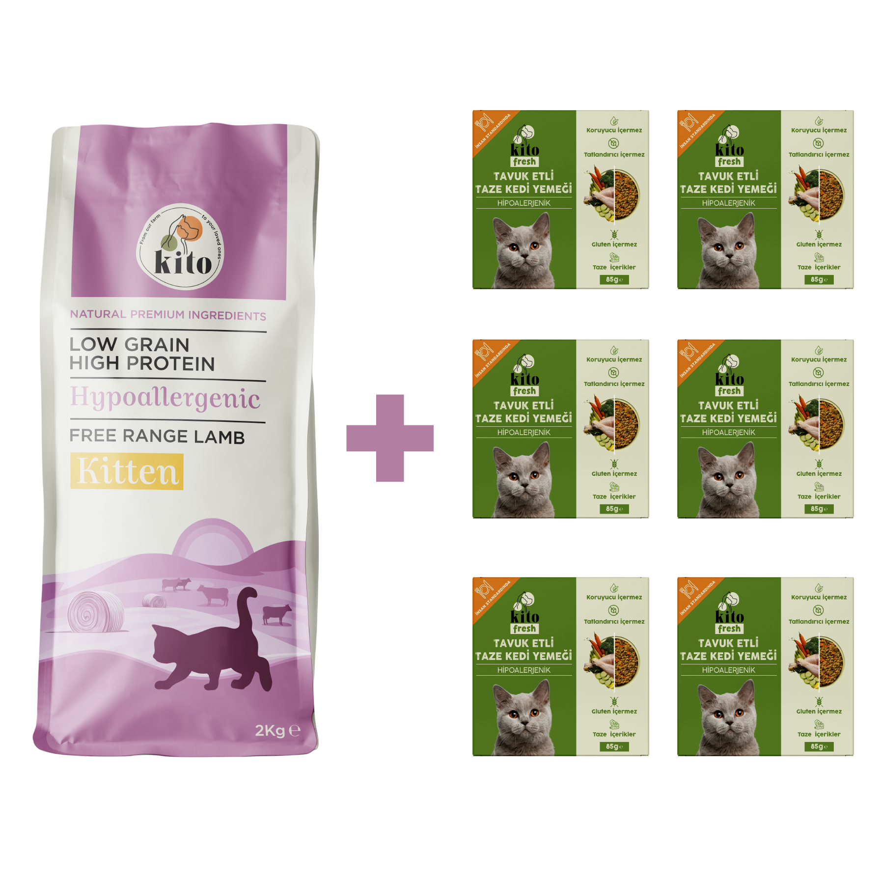 Yavru Kedi Maması ve Tavuk Etli Kedi Yemeği