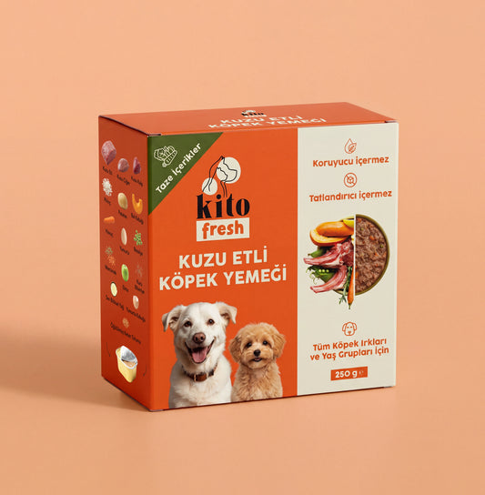 Kito Fresh Kuzu Etli Köpek Yemeği %100 Taze İçerikli Mama 250 gr