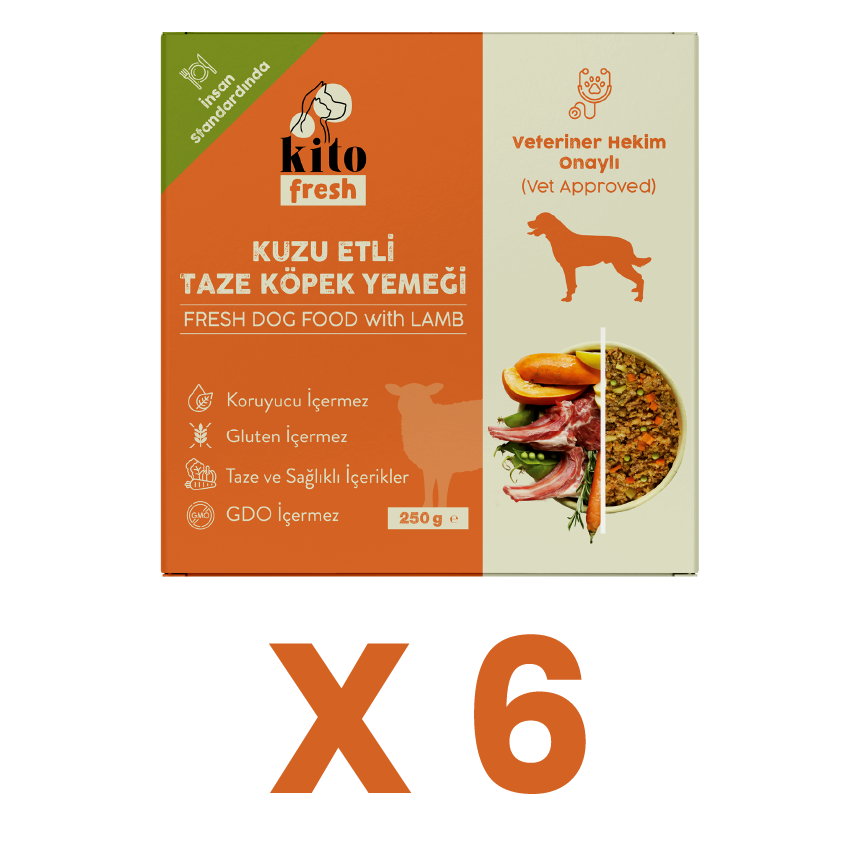 Kuzu Etli Köpek Kito Fresh X 6 (1,5 kg)