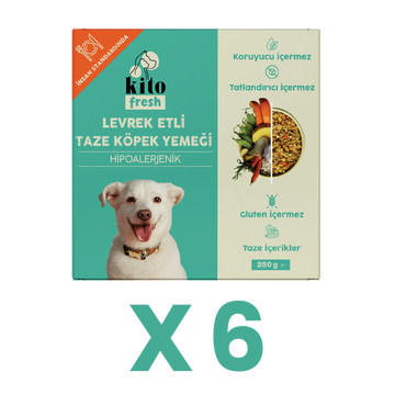 Kito Fresh Dog Food Seabass Recipe, 6 x 250 g (1.5 kg)