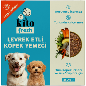 Kito Fresh Levrek Etli Köpek Yemeği %100 Taze İçerikli Mama 250 gr