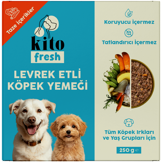 Kito Fresh Levrek Etli Köpek Yemeği %100 Taze İçerikli Mama 250 gr