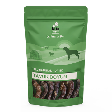 Kito Tavuk Boyun Çiğnemelik Köpek Ödül Maması %100 Doğal, Glutensiz, Organik 100 gr