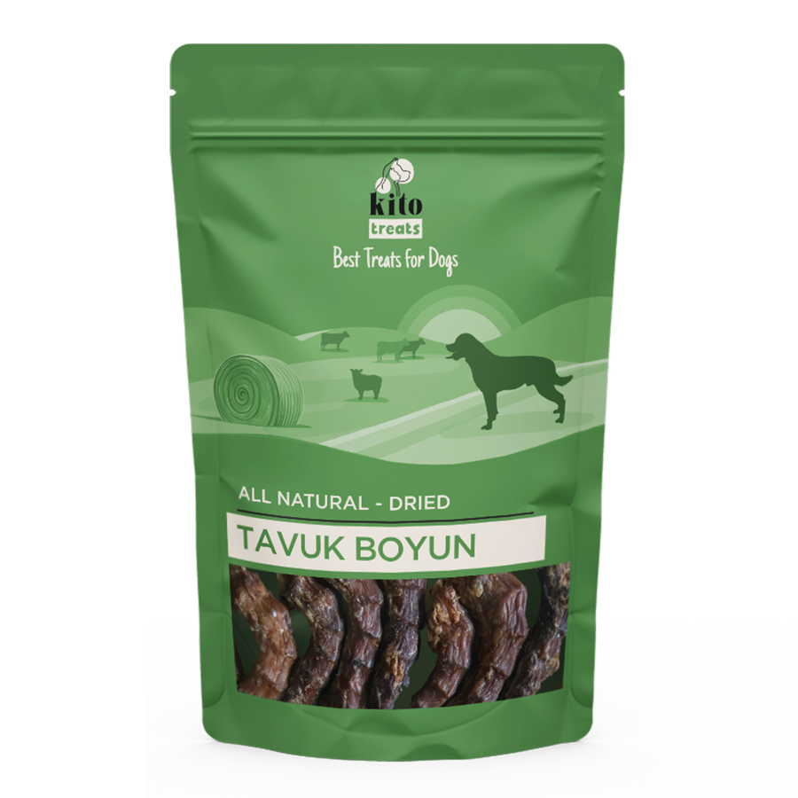 Chicken Neck Dog Treats 100% Natural, Gluten-Free, Organic 100 gr